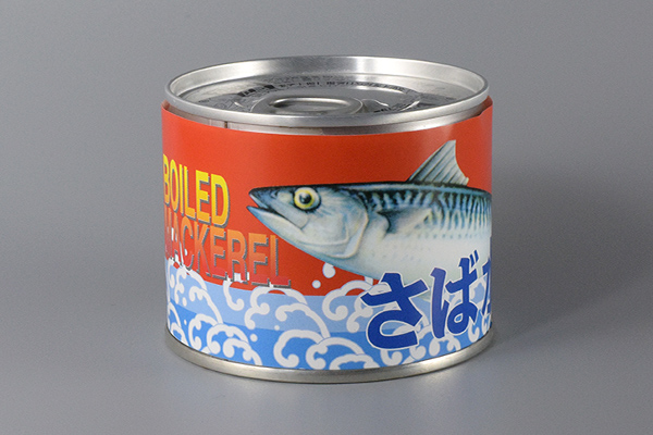 さば水煮缶詰の写真