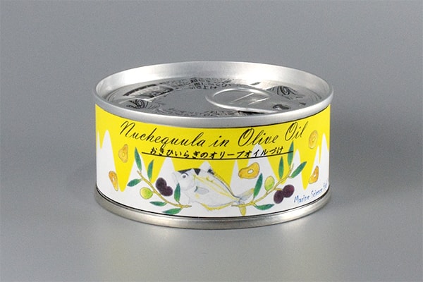オキヒイラギのアヒージョ缶詰の写真